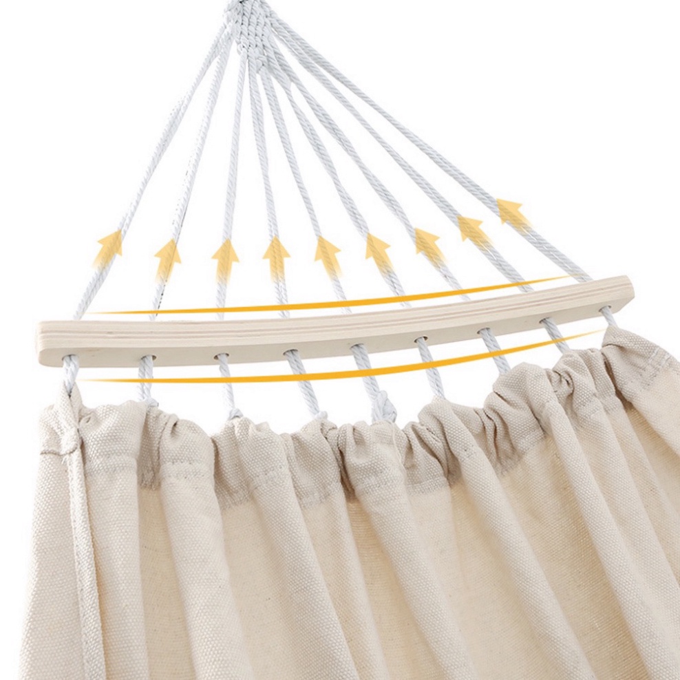 Võng Đu ngoài thiên nhiên Cho Cắm Trại Dã Ngoại ngày hè, Võng đẹp màu Be