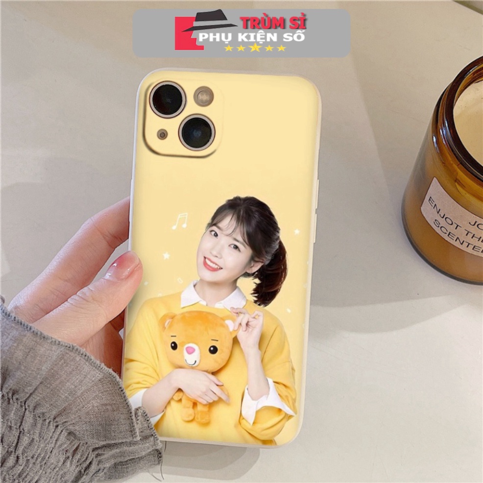 Ốp lưng iphone cạnh vuông In Hình ca sĩ, diễn viên IU dễ thương 6splus/7/7plus/8/8plus/x/xs/11/12/13/pro/max/14promax TS