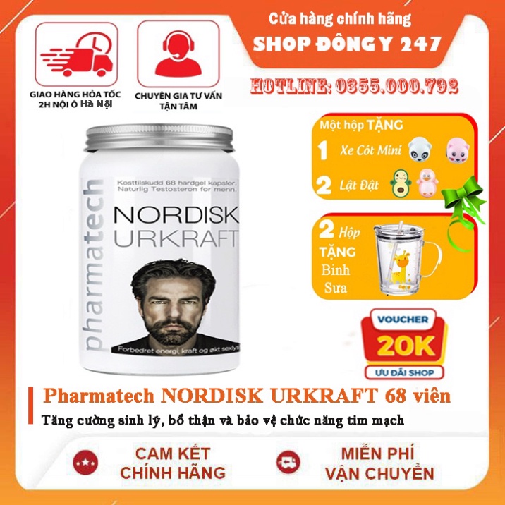 NORDISK URKRAFT Thực phẩm bổ sung sức khỏe dành cho nam NORDISK URKRAFT 68 viên pharmatech