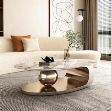 Bàn Trà Cao Cấp Fiona Mặt Đá Vân Mây Chân Inox Mạ PVD Cao Cấp Trang Trọng Nhập Khẩu (Ship Toàn Quốc) | BigBuy360 - bigbuy360.vn