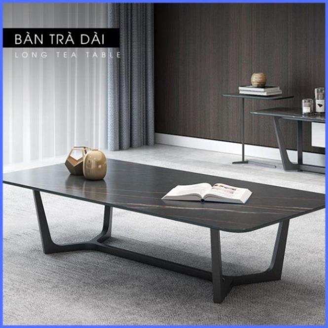 Bàn Sofa - Bàn Trà Ngồi Bệt Phòng Khách Chất Liệu Ceramic Chân Chữ U Sắt Tĩnh Điện KT 120x60x45cm | BigBuy360 - bigbuy360.vn