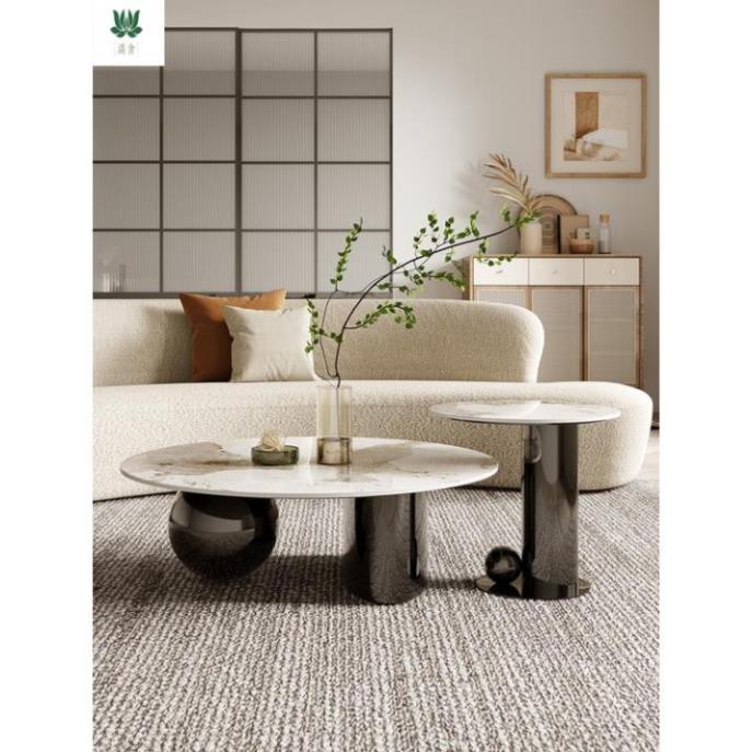 Bàn Trà Mặt Đá Ceramic Cao Cấp Chân Inox Sáng Bóng Chịu Lực Tốt Chống Va Đập Thiết Kế Độc Đáo | BigBuy360 - bigbuy360.vn