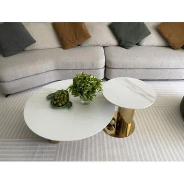 Bàn Trà Mặt Đá Ceramic Cao Cấp Chân Inox Sáng Bóng Chịu Lực Tốt Chống Va Đập Thiết Kế Độc Đáo | BigBuy360 - bigbuy360.vn
