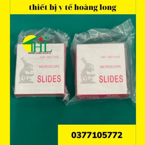 Lam kính hiển vi trong suốt 7102, mài mờ 7105 (hộp 50 - 72 kính)