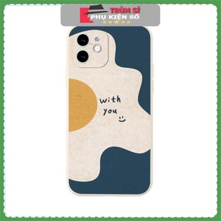 Ốp điện thoại iphone vuông cạnh With you màu sắc độc đáo đủ mã iPhone 7 8plus X Xs 11pro max 12 14 13 Pro Max TSPKS30