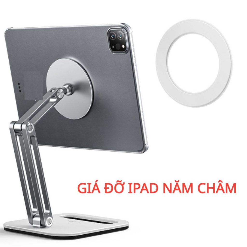 DIGIMIX | Giá đỡ điện thoại ipad, Kệ kẹp ipad máy tính bảng, galaxytab C47 cao cấp dán hút năm châm, xoay 360 độ