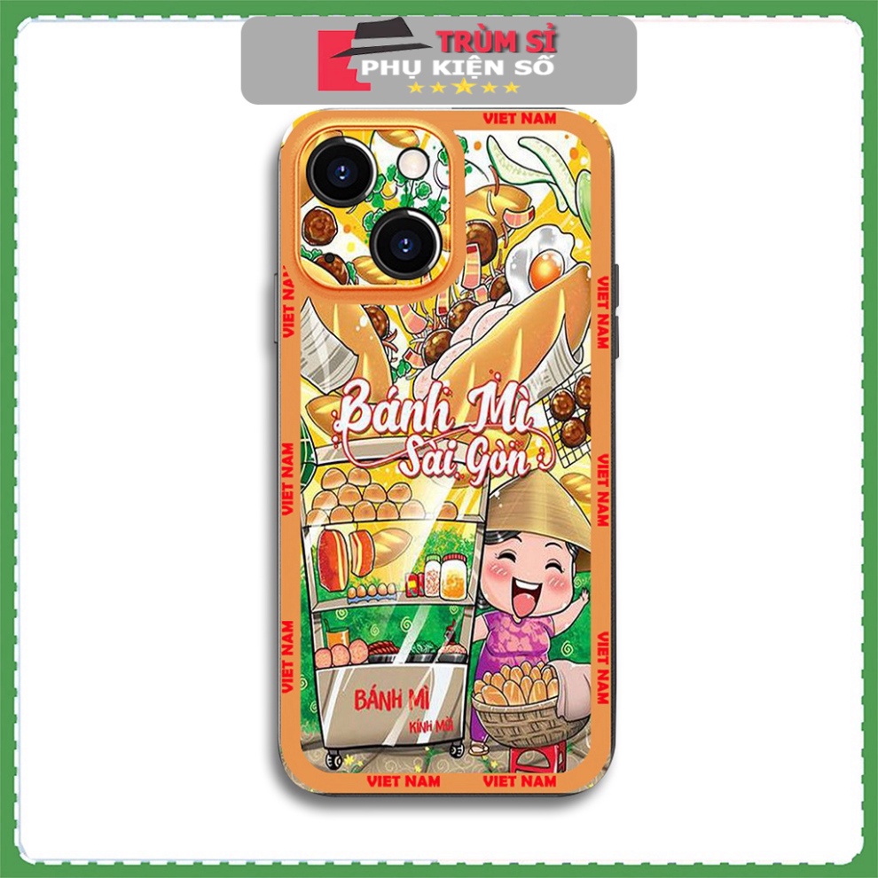 Ốp lưng iphone Mềm Ẩm Thực Việt Nam Bánh Mì Sài Gòn Cho Iphone 14 13 12 11 Pro Max Xs Max 8 Plus 7 Plus