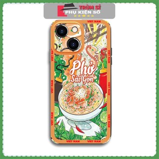 Ốp iphone sài gòn chibi phở sài gòn ốp vuông iphone case 7+ 8 plus 12 pro max 11 pro x xs max xr 14 13pro promax tspks30