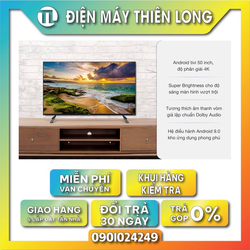 Tivi 4K Casper 50 Inch 50UG6100 mới 2021 - BẢO HÀNH CHÍNH HÃNG 2 NĂM TẬN NƠI Bảo hành toàn quốc