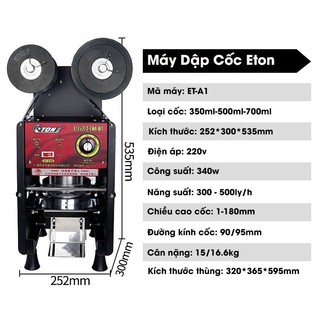Máy dập ép miệng cốc ly bán tự động eton et-a1