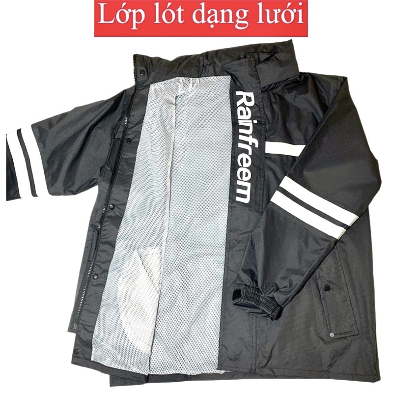 Áo Mưa Thời Trang Cao Cấp có phản quang Cỡ Đại 4XL,5XL_40-120kg Chống Thấm Nước TUYỆT ĐỐI Bộ Quần Áo Mưa Người Lớn TQ01