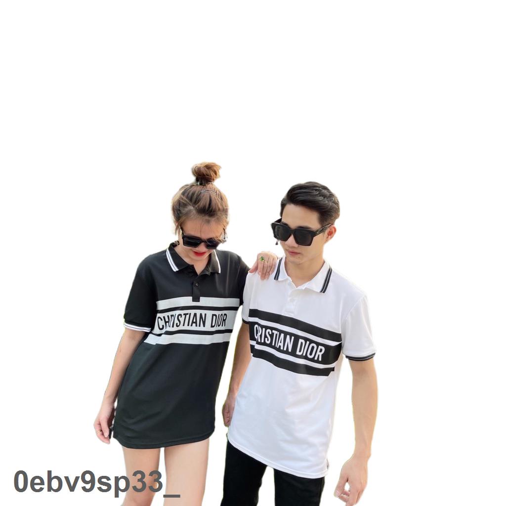 XẢ KHO Áo phông polo nam nữ cổ bẻ DIOR áo đôi có cổ vai đẹp thoáng mát