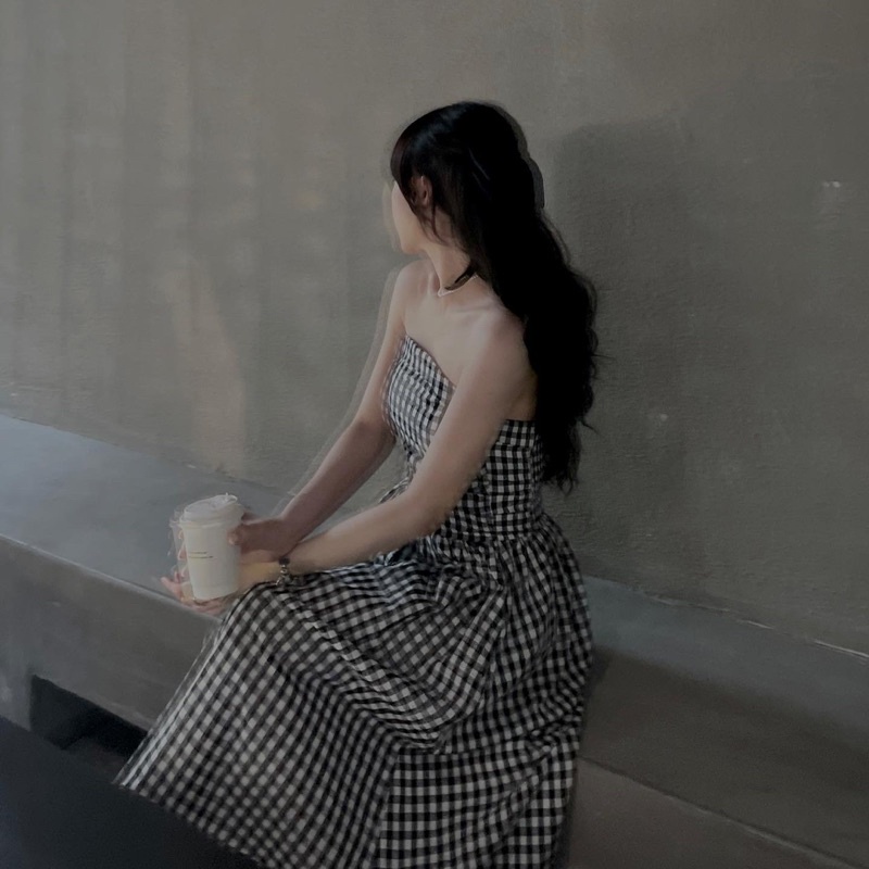 VÁY KẺ CARO CÚP NGỰC HÀNG QC L1