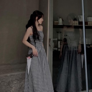 (ẢNH THẬT 100%) VÁY KẺ CARO CÚP NGỰC HÀNG QC L1