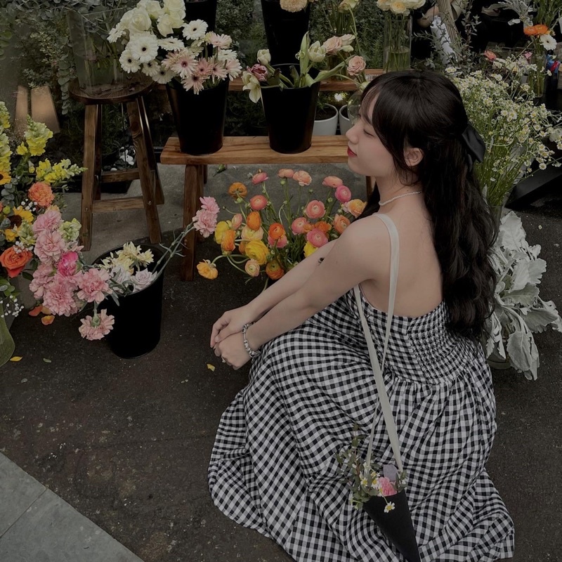 VÁY KẺ CARO CÚP NGỰC HÀNG QC L1