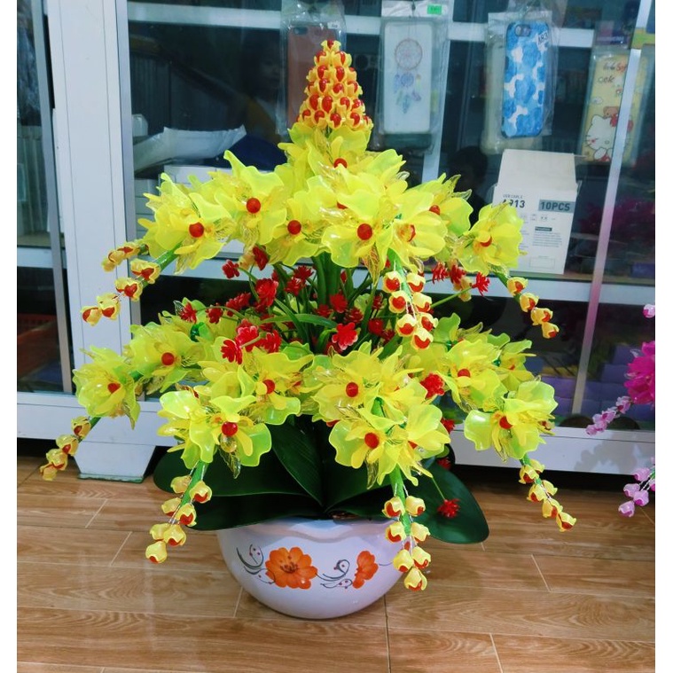 Nguyên liệu làm 15 cành hoa lan theo mẫu(k kèm chậu)
