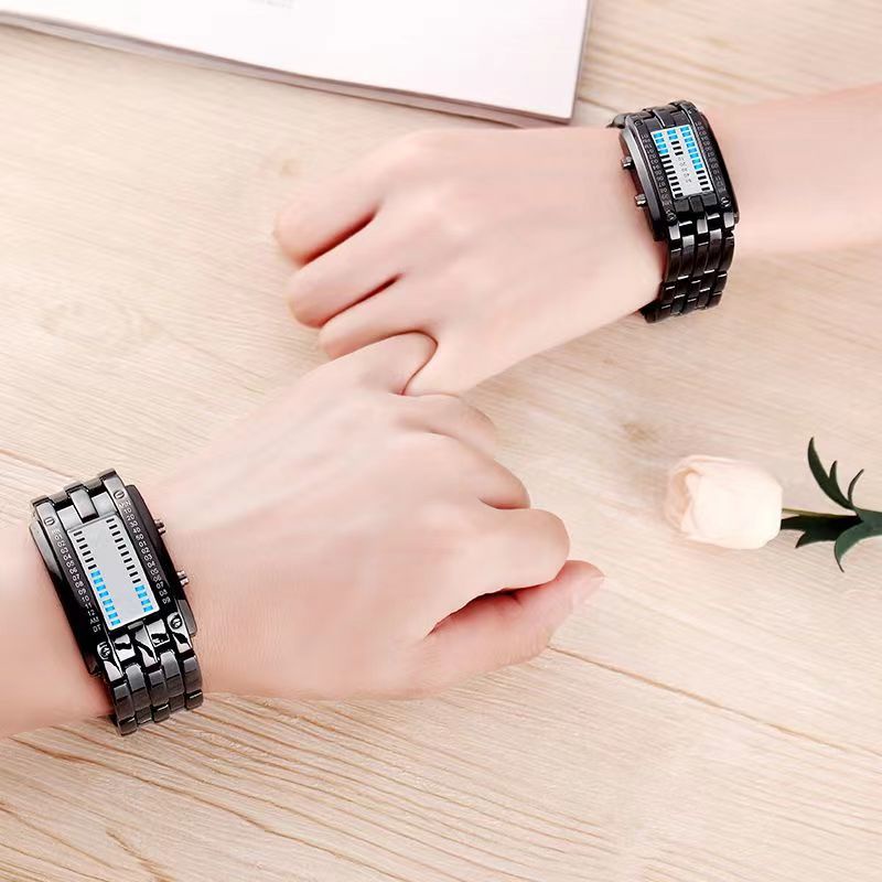 ✨Đồng Hồ Điện Tử Dạ Quang Hai Đường Nét Thời Trang Xu Hướng Cho Nam Và Nữ Sinh