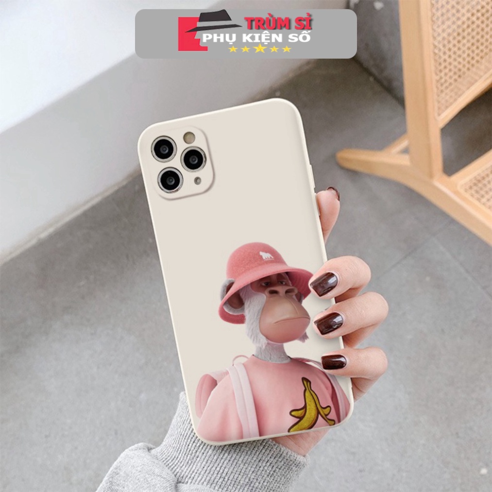 Ốp chống sốc iphone khỉ mặc set hồng cực ngầu bảo vệ camera cho ip 6/6s/7/8/X/XS/11/12/13/14 Pro Plus Max e4424 TSPKS30