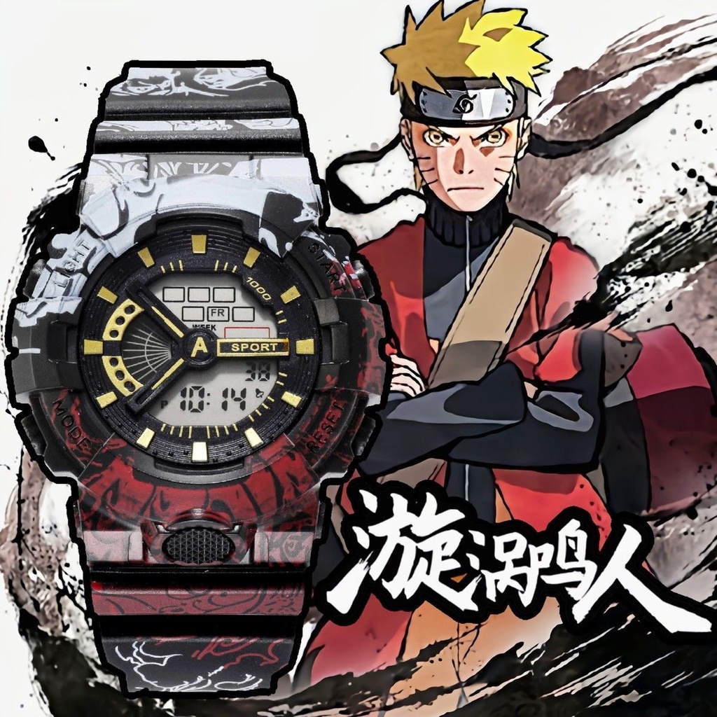 ✨Ins Đồng Hồ Báo Thức Điện Tử Dạ Quang In Hình Graffiti One Piece Chống Nước Cho Học Sinh Trung Học Nam Nữ