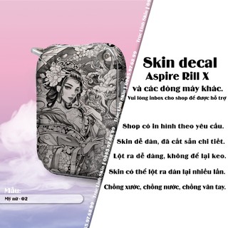 Skin decal dán riil x mẫu mỹ nữ 02