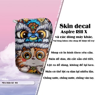 Skin decal dán Riil X mẫu Mèo thần tài 03