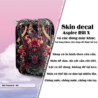 Skin decal dán Riil X mẫu Quỷ Samurai 02 (dễ dán, đã cắt sẵn)