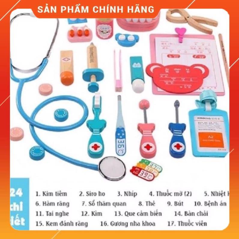 Bộ bác sĩ bằng gỗ 36 chi tiết🌈 Đồ chơi bác sĩ cho bé🌈 Bộ bác sĩ