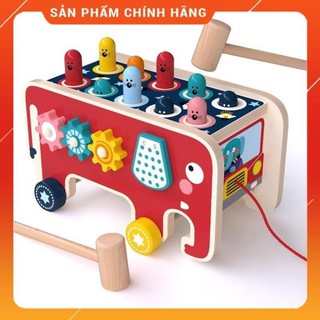 Trò chơi đập chuột bằng gỗ/Đồ chơi đập chuột kèm đàn 3 in 1