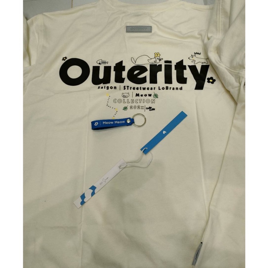 Áo thun Outerity Meow's Garden tay lỡ unisex , Áo phông nữ form rộng cho cặp đôi vải dày dặn, thoáng mát.