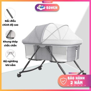 Nôi Cho Bé (Gồm Đệm, Gối, Màn), Nôi Gấp Gọn Có Thể Tháo Rời Và Điều Chỉnh Đa Năng Di Động