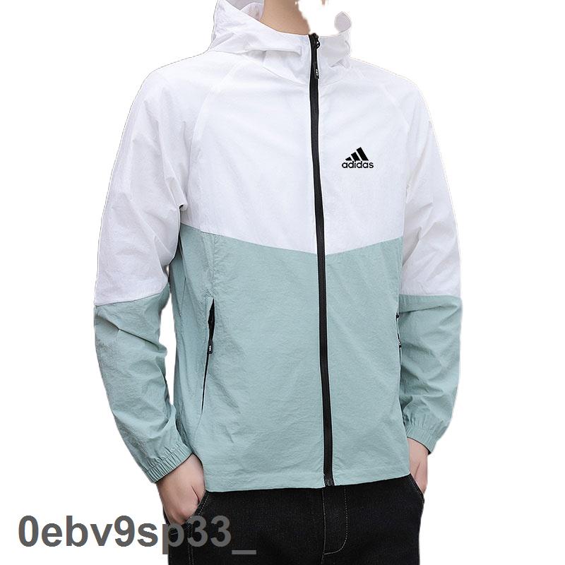 Hàng chính hãng Adidas Áo Khoác Có Mũ Trùm Siêu Mỏng Thoáng Khí Chống Tia UV Phong Cách