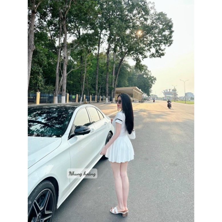 Đầm Xoè Cổ Trụ Thun Gân Phong Cách Năng Động GMD  CC0011