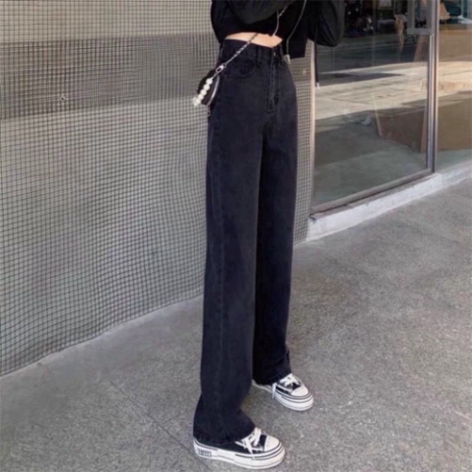 Quần Baggy dài nam nữ jean Ống Suông Rộng Hot Trend