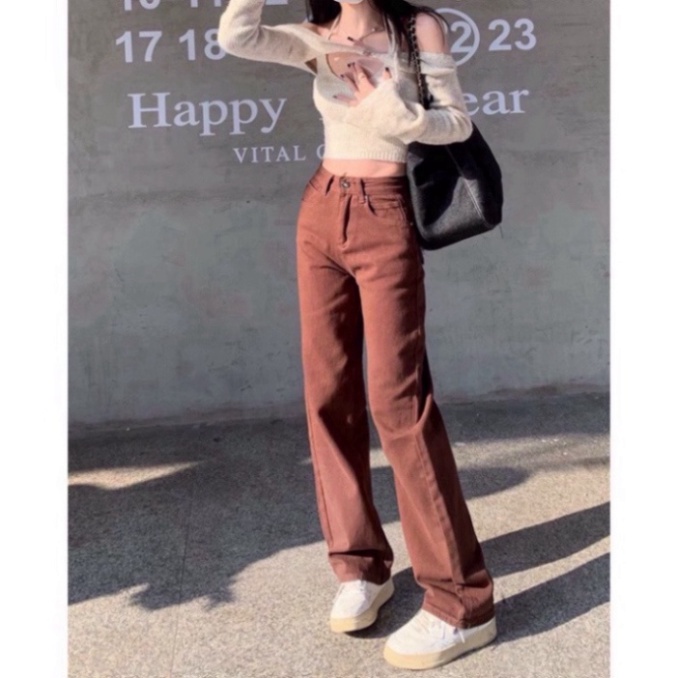 Quần Baggy dài nam nữ jean Ống Suông Rộng Hot Trend