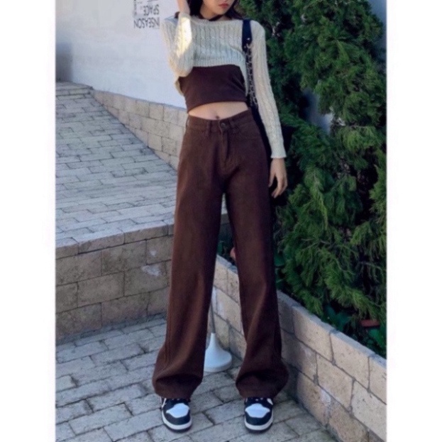 Quần Baggy dài nam nữ jean Ống Suông Rộng Hot Trend