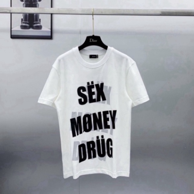 Áo phông nam nữ In Nổi Chữ Sex Money Drug chất liệu Cotton kéo dãn dài 4D Hot Trend | BigBuy360 - bigbuy360.vn