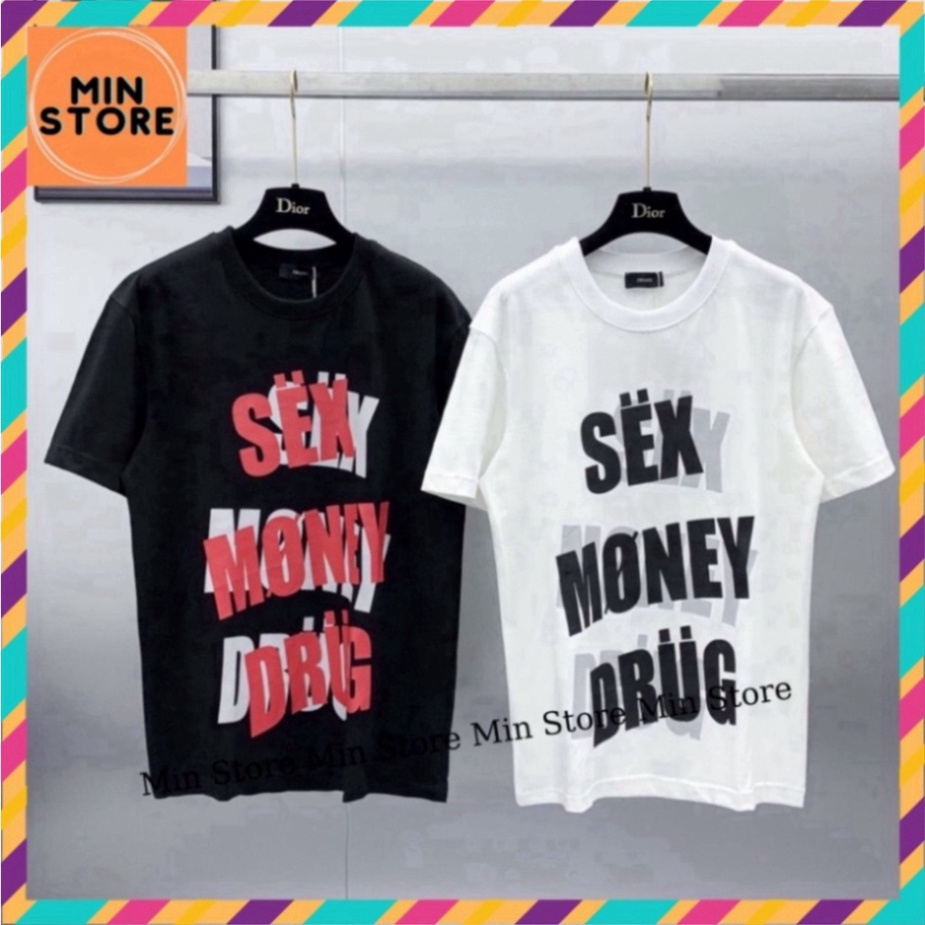 Áo phông nam nữ In Nổi Chữ Sex Money Drug chất liệu Cotton kéo dãn dài 4D Hot Trend | BigBuy360 - bigbuy360.vn