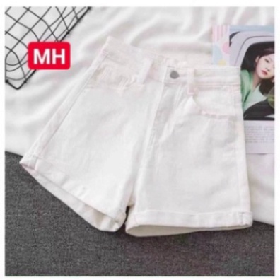 Quần Short Kaki Nữ Màu Be Sữa Gấu Gập, quần đùi ngắn lưng Cao Chất Kaki thông thoáng | BigBuy360 - bigbuy360.vn