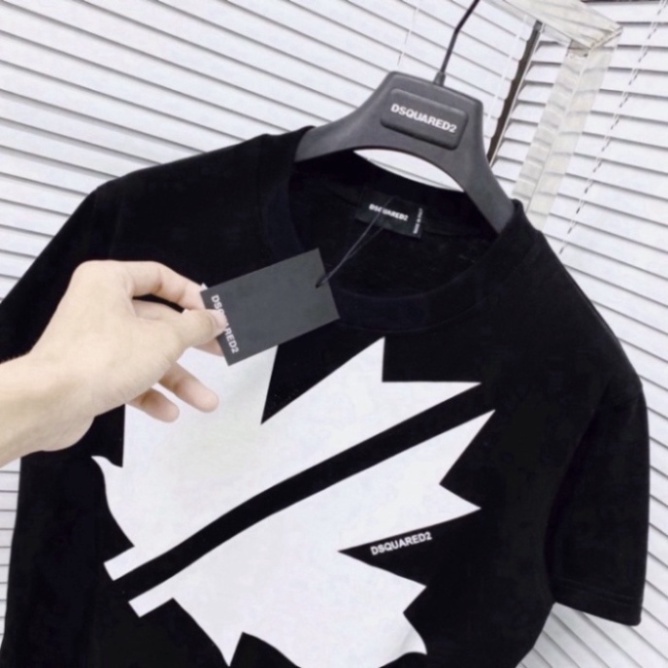 Áo cộc nam nữ in hình logo lá chữ Cotton co giãn 4D áo phông cộc tay unisex hot trend | BigBuy360 - bigbuy360.vn