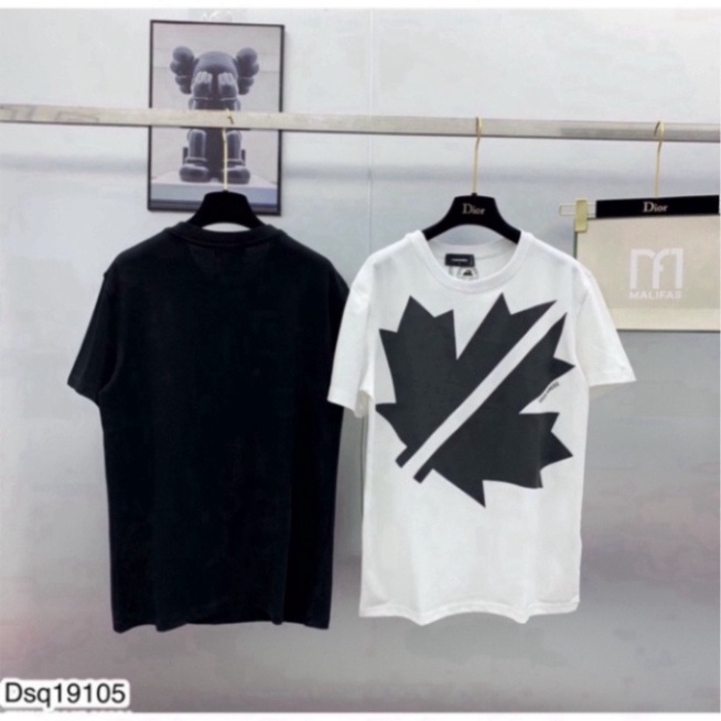 Áo cộc nam nữ in hình logo lá chữ Cotton co giãn 4D áo phông cộc tay unisex hot trend | BigBuy360 - bigbuy360.vn