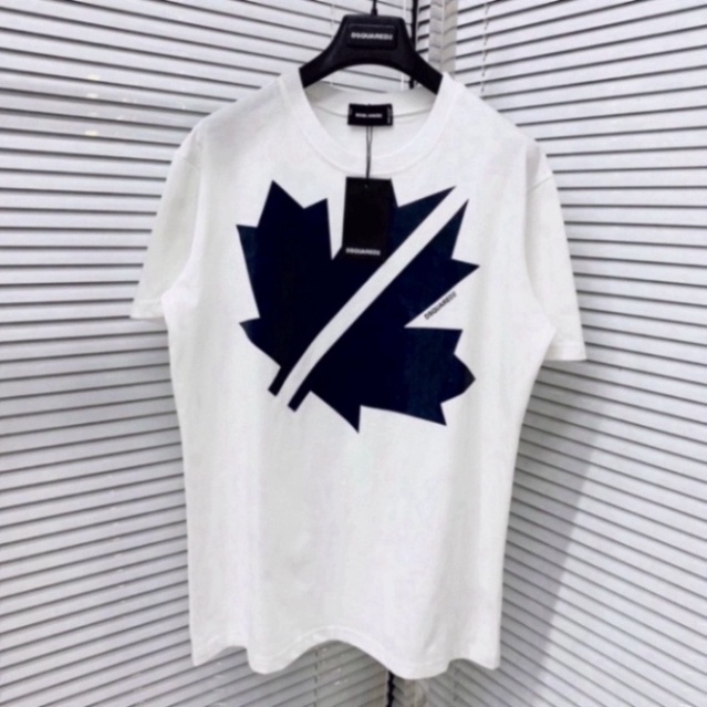 Áo cộc nam nữ in hình logo lá chữ Cotton co giãn 4D áo phông cộc tay unisex hot trend | BigBuy360 - bigbuy360.vn