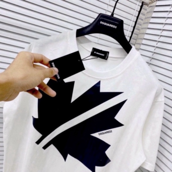 Áo cộc nam nữ in hình logo lá chữ Cotton co giãn 4D áo phông cộc tay unisex hot trend | BigBuy360 - bigbuy360.vn