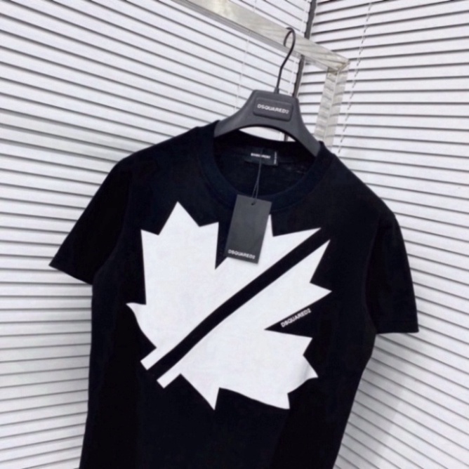 Áo cộc nam nữ in hình logo lá chữ Cotton co giãn 4D áo phông cộc tay unisex hot trend | BigBuy360 - bigbuy360.vn