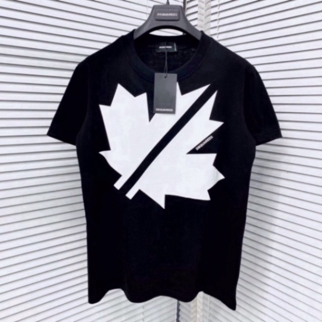 Áo cộc nam nữ in hình logo lá chữ Cotton co giãn 4D áo phông cộc tay unisex hot trend | BigBuy360 - bigbuy360.vn