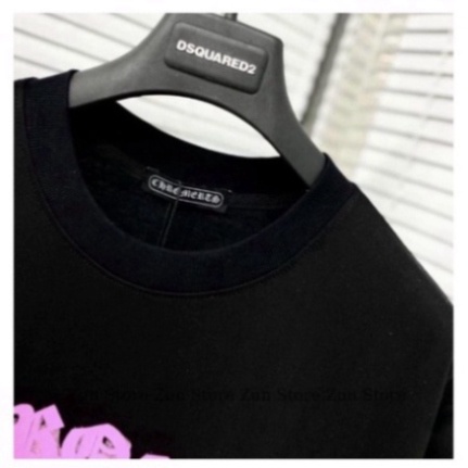 Áo phông nam nữ Cotton in Chữ Chrome Hearts 1989 , áo co dãn cộc tay cổ trụ | BigBuy360 - bigbuy360.vn