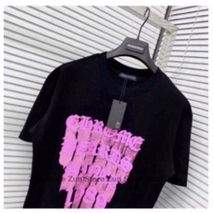 Áo phông nam nữ Cotton in Chữ Chrome Hearts 1989 , áo co dãn cộc tay cổ trụ | BigBuy360 - bigbuy360.vn