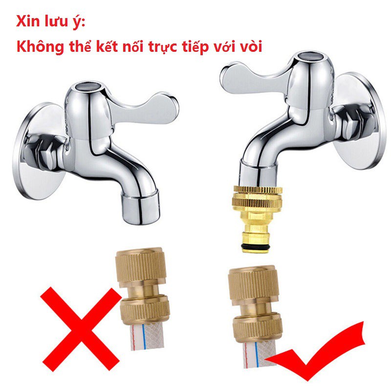 Khớp nối nhanh nước đầu vào máy rửa xe,máy bơm cao áp bằng đồng, khớp nối nước đầu vòi