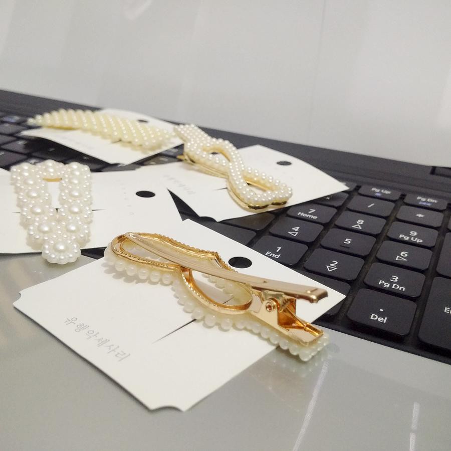 bộ 5 Kẹp Tóc nhiều hình đính đá siêu xinh