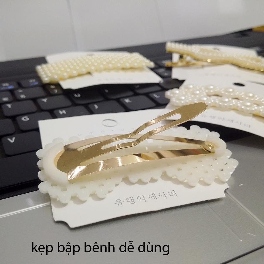 bộ 5 Kẹp Tóc nhiều hình đính đá siêu xinh