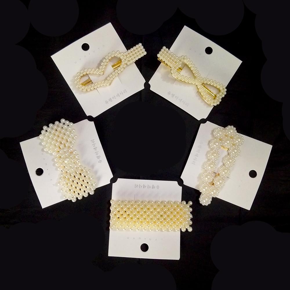 bộ 5 Kẹp Tóc nhiều hình đính đá siêu xinh